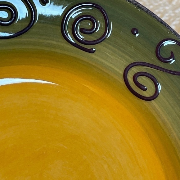TABLETOPS Ambrosia Sage Green Swirls Salad Plate - Picture 5 of 5